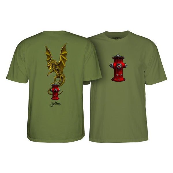 Powell-Peralta Andy Anderson Vajra Youth Tee Military Green - Skatewarehouse.co.uk