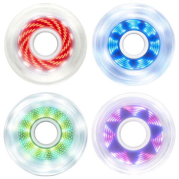 Luminous Pixel LED Inline Wheel - Clear / Vortex - 80mm / 85a (Set of 4)