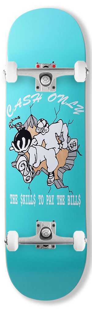 Cash Only 'Skills' x Venom Custom Complete Skateboard - 8.25" - Skatewarehouse.co.uk