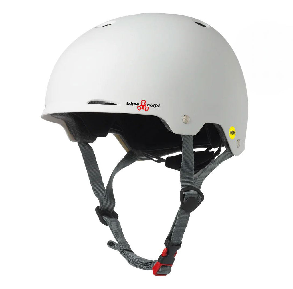 Triple Eight Gotham Dual Certified MIPS Helmet - Matte White - Skatewarehouse.co.uk