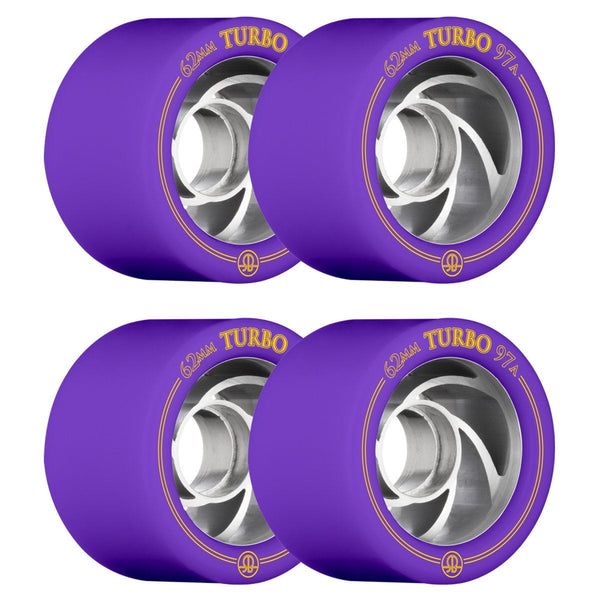 Rollerbones - Turbo Alu Hub Purple (8) - / 97a Skateboard Wheels - 62mm