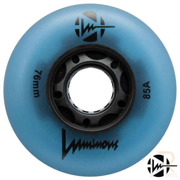 Luminous Led Inline Wheel (Set of 4 Wheels) - Blue Glow - 76Mm/85A - Skatewarehouse.co.uk
