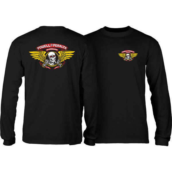 Powell-Peralta™ Winged Ripper Longsleeve Tee Black - Skatewarehouse.co.uk