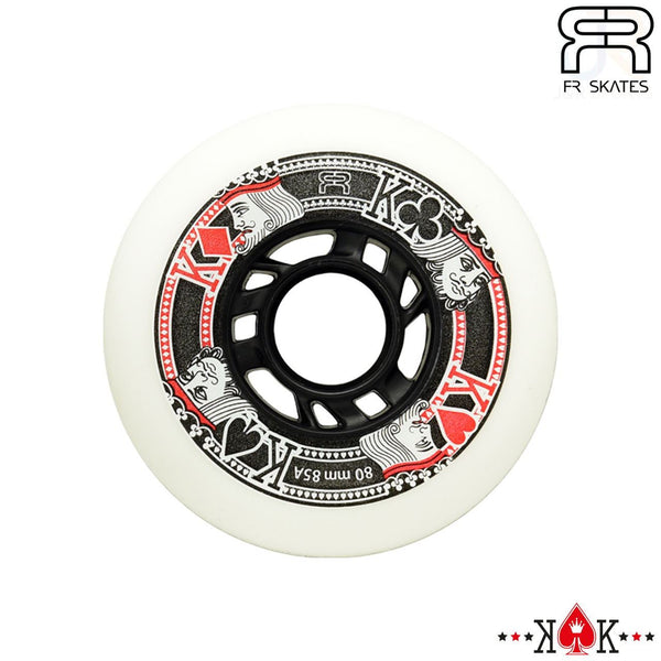 Fr Street Kings Wheel (Set of 4 Wheels) - White - 72Mm/85A - Skatewarehouse.co.uk