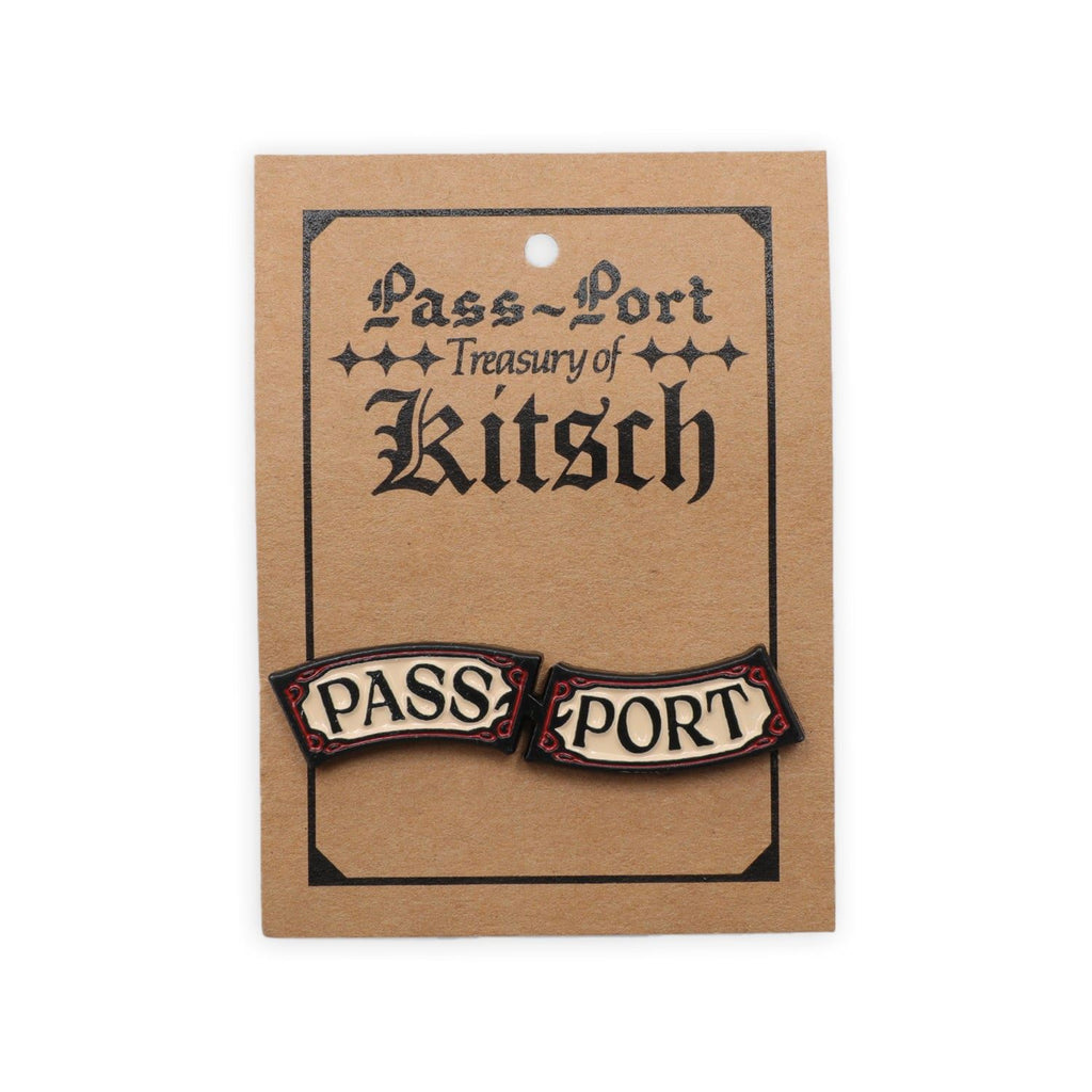 Pass~Port Red Flag Pin (Black / Multi) - One Size