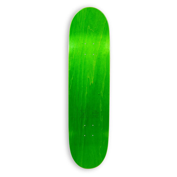 Sour Solution Army White/Green Woodstain Skateboard Deck - 8.0