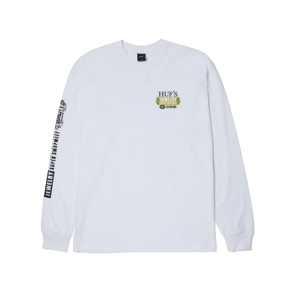 HUF Jewelry L / S Tee (White) - M