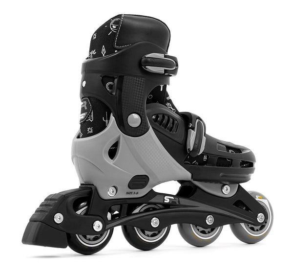 SFR Cyclone II Adjustable Inline Skates - Ninja - Skatewarehouse.co.uk