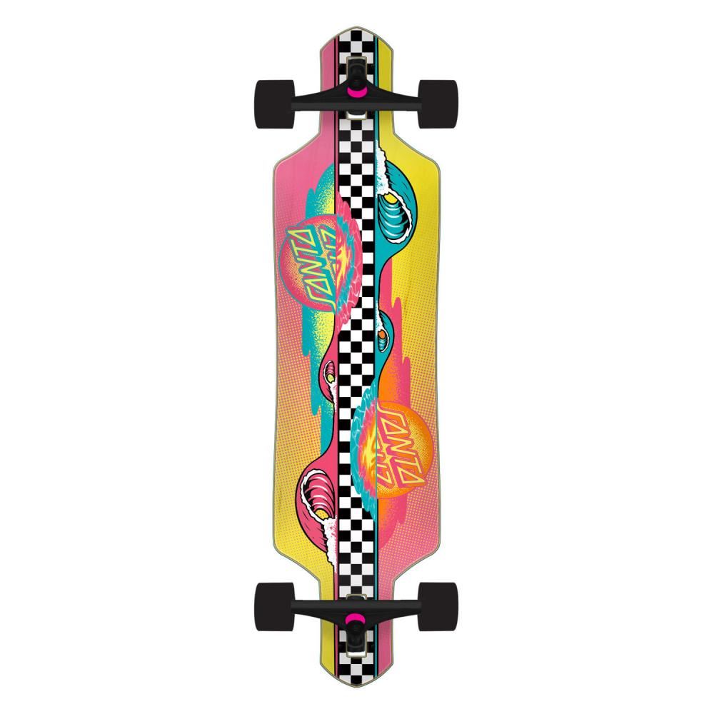 Santa Cruzer Sunday Stripes Drop Thru Complete Skateboard - 9.0" - Skatewarehouse.co.uk