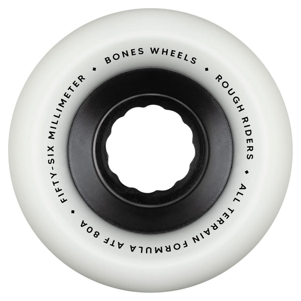 BONES All Terrain Formula • ATF • Rough Riders • • 80A • White (Spring '26) Skateboard Wheels - 56mm