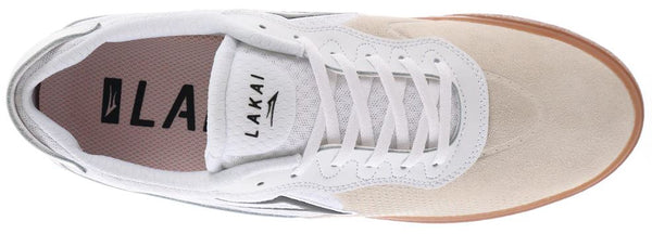 Lakai Essex Leather Skate Shoes - White / Gum - Skatewarehouse.co.uk