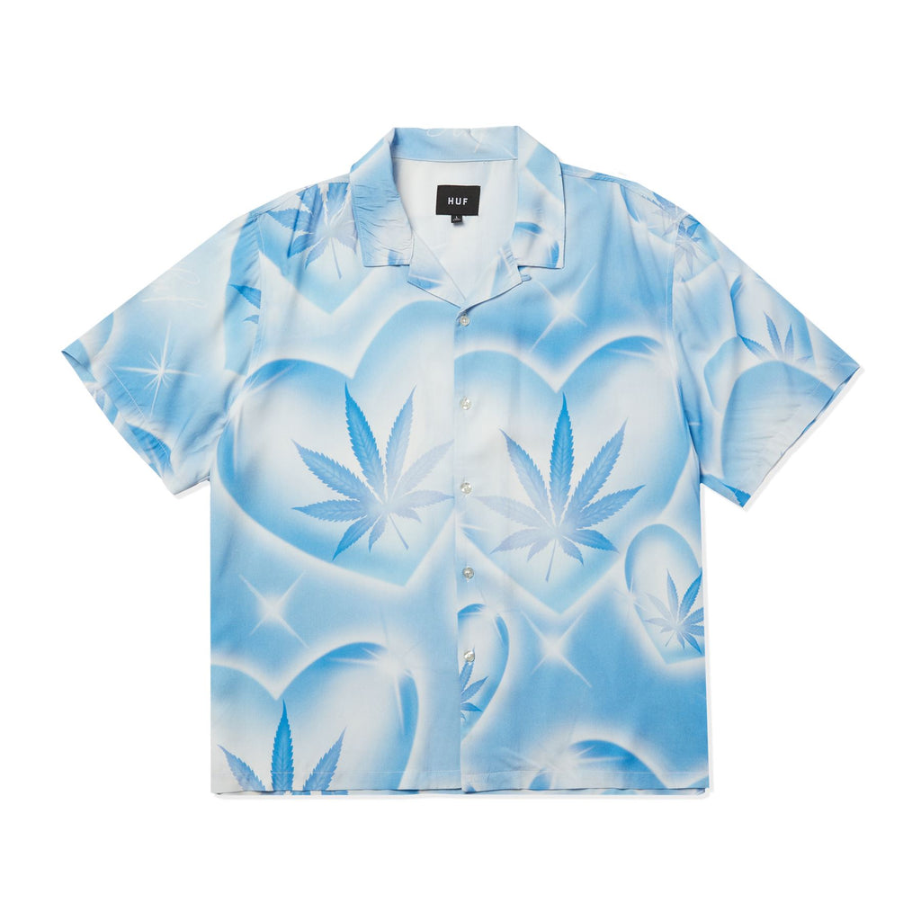 HUF Love In The Air S / S Resort Shirt (Pool Blue) T-Shirt - XL