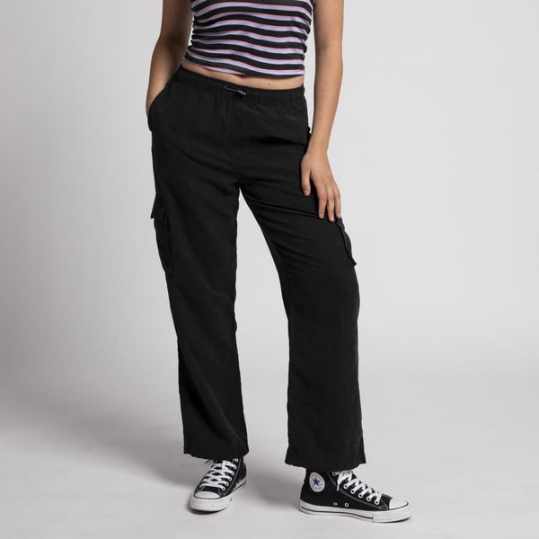 Santa Cruz Womens Pant Odyssey - Washed Black - Skatewarehouse.co.uk