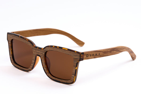 Luma Polzeath Recycled Sunglasses - Wood - Skatewarehouse.co.uk