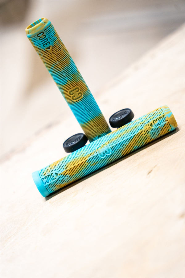 CORE Skinny Boy Soft 170mm - Beach (Teal / Gum) Scooter Bar Grips