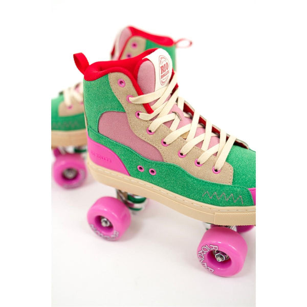 Rio Roller Beats Quad Skates - Pink / Green