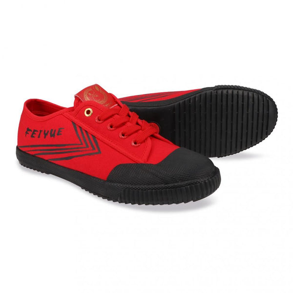 Feiyue Footwear Fe Lo 1920 CNY Canvas Martial Arts/Gym/Lifing Shoes - Red / Black / Gold - Skatewarehouse.co.uk