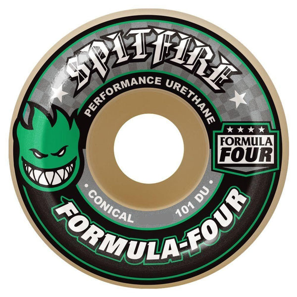 Spitfire F4 101Du Conical (Green Print) (101a) Skateboard Wheels