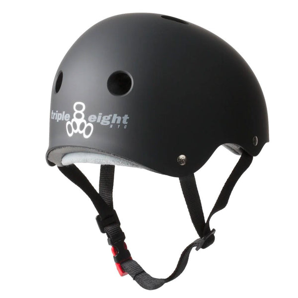 Triple Eight Sweatsaver Certified Helmet - Rubber Black - Skatewarehouse.co.uk