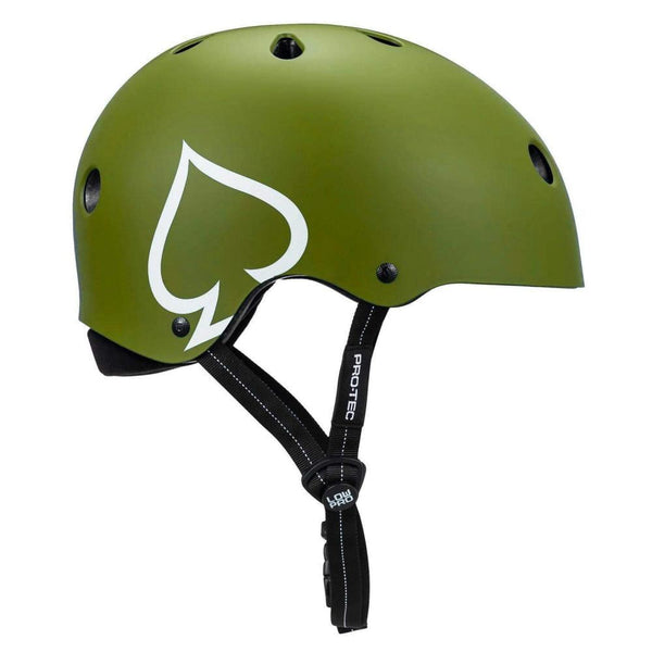 Pro-Tec Helmet Low Pro - Amry / Green Matte - Skatewarehouse.co.uk