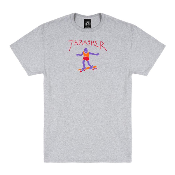 Thrasher T-Shirt Gonz Fill - Ash Grey - Skatewarehouse.co.uk