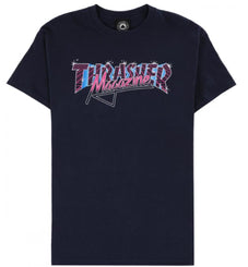 Thrasher T-Shirt Vice Logo - Navy - Skatewarehouse.co.uk
