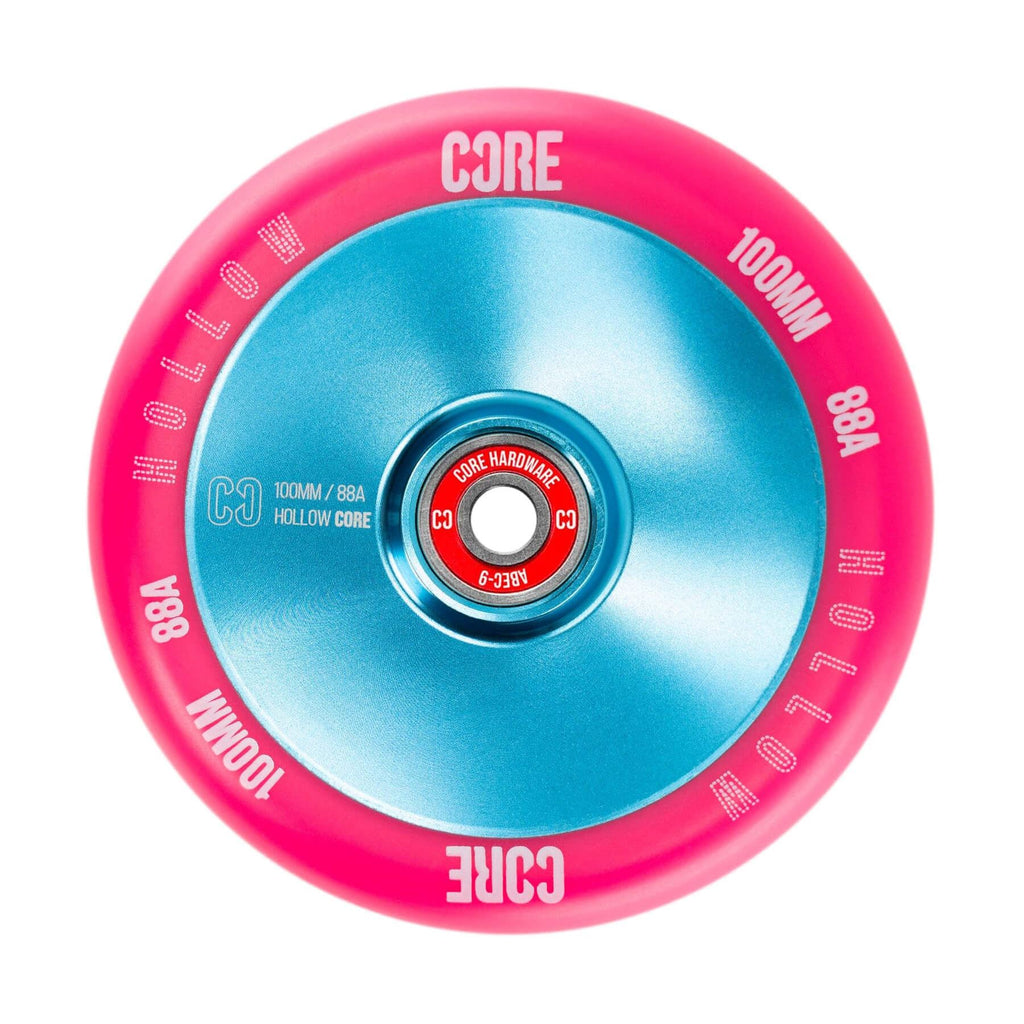 CORE Hollow Stunt Scooter 100mm - Pink / Blue Scooter Wheels