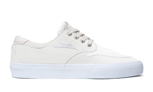 Lakai Riley 3 White Leather Skate Shoes - Skatewarehouse.co.uk