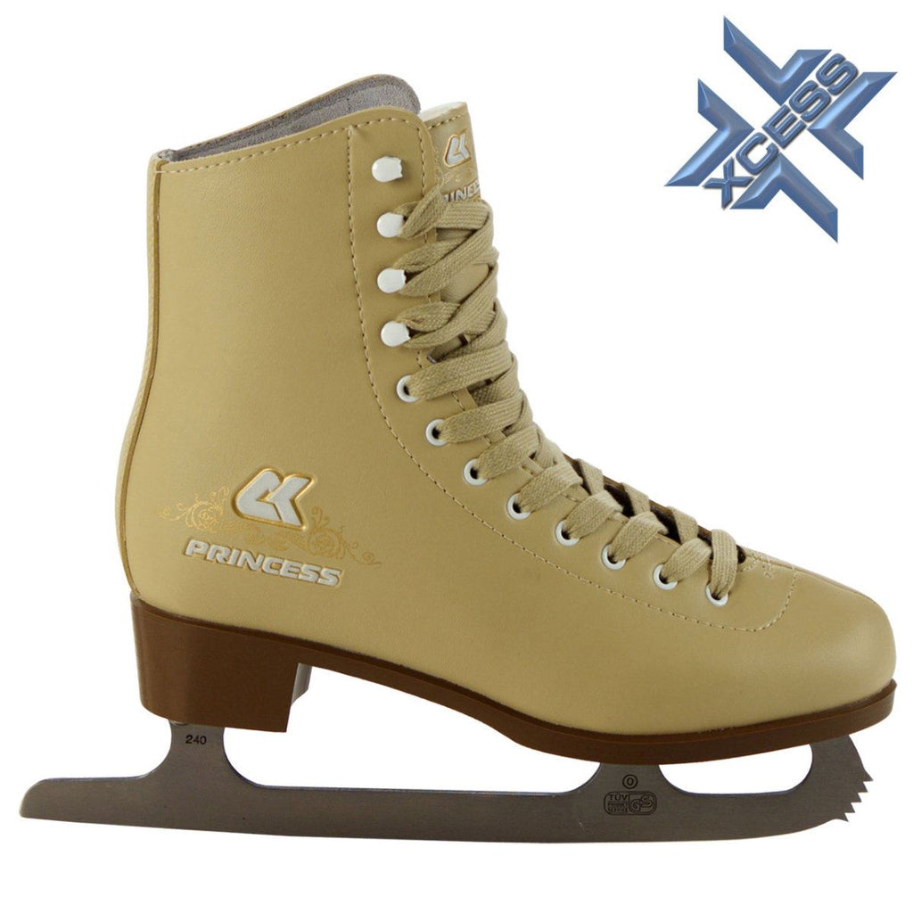 Xcess Beige Ice Skates - UK 8 (US 9)