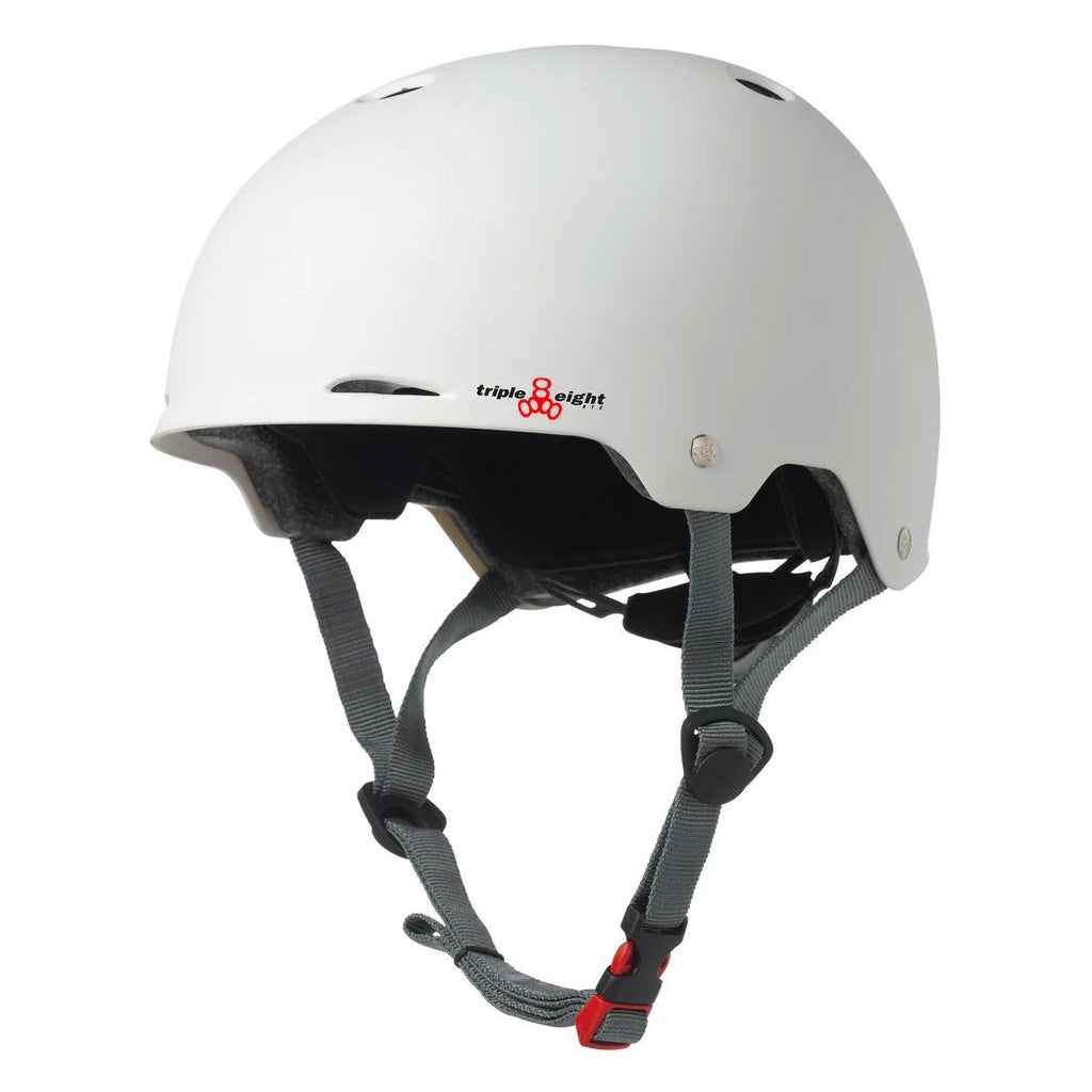 Triple Eight Dual Certified Gotham Helmet - White - Skatewarehouse.co.uk