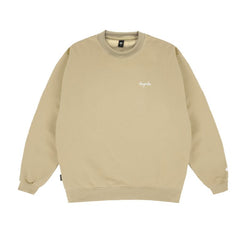 Magenta Script Crewneck Beige - Skatewarehouse.co.uk