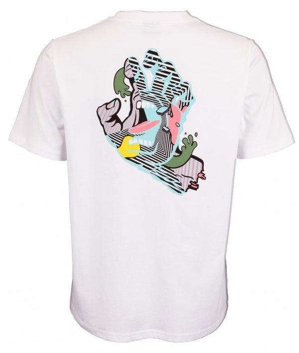 Santa Cruz Womens T-Shirt Strange Hand T-Shirt - White - Skatewarehouse.co.uk