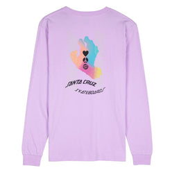 Santa Cruz Womens L/S T-Shirt Digi Hand L/S T-Shirt - Digital Lavender - Skatewarehouse.co.uk