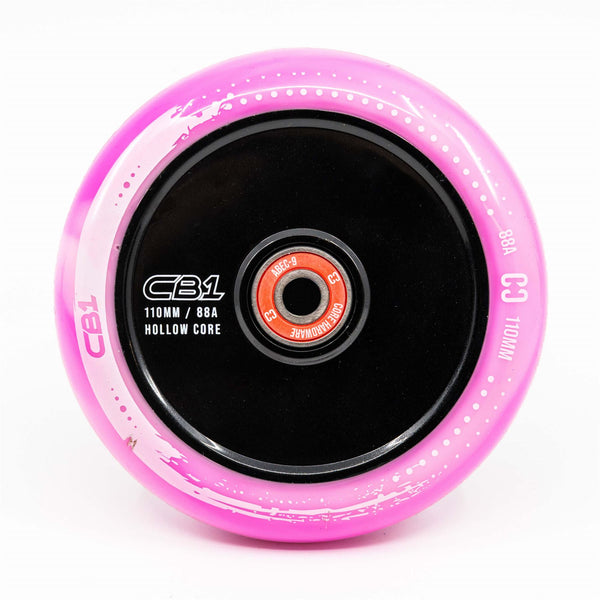 CORE CB1 Nylon Hollow Core Scooter 110mm - White / Pink Scooter Wheels
