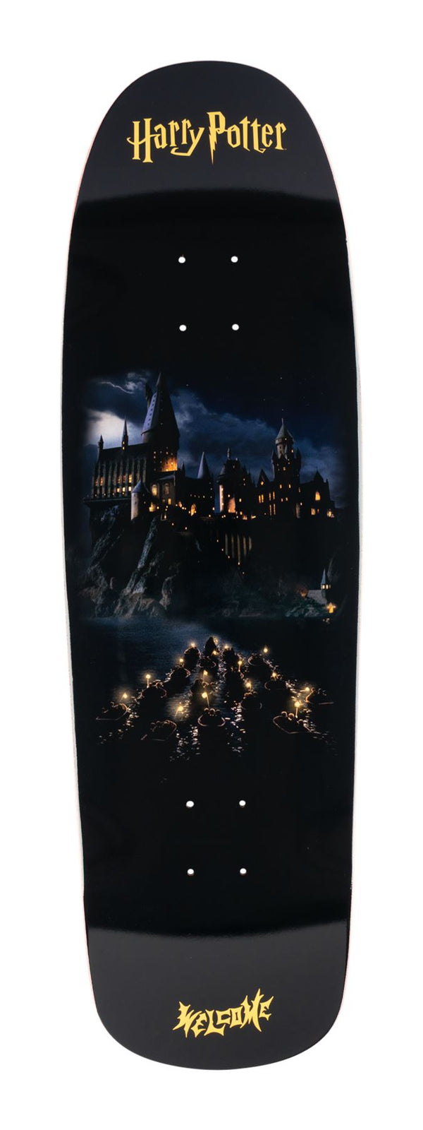 Welcome x Harry Potter Arrival on Slappy Slap (Black/Gold Foil) Skateboard Deck - 9.5