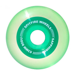 Spitfire Skateboard Wheels Sapphire 90du - Green - Skatewarehouse.co.uk