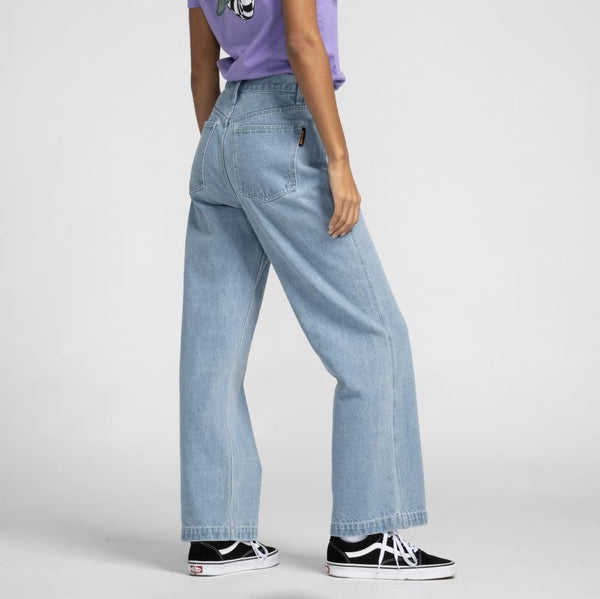 Santa Cruz Womens Pant Classic Baggy Jeans - Bleach Blue - Skatewarehouse.co.uk