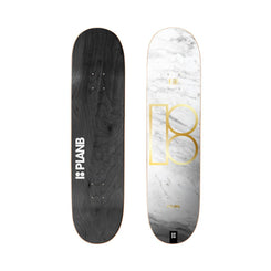 Plan B White Marble Gustavo Twin Plan B Skateboard Deck - 8.0" - Skatewarehouse.co.uk