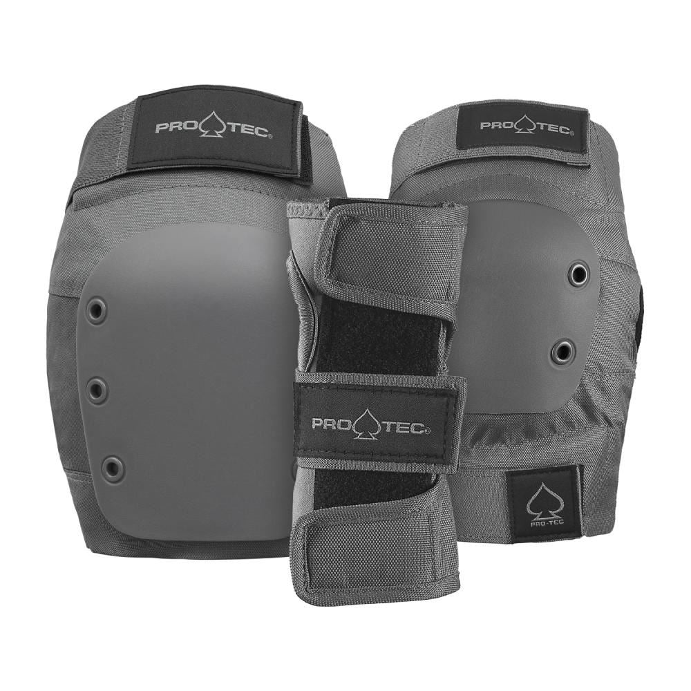 Pro-Tec Pads Street Gear Junior 3 Pack Open - Grey - Skatewarehouse.co.uk