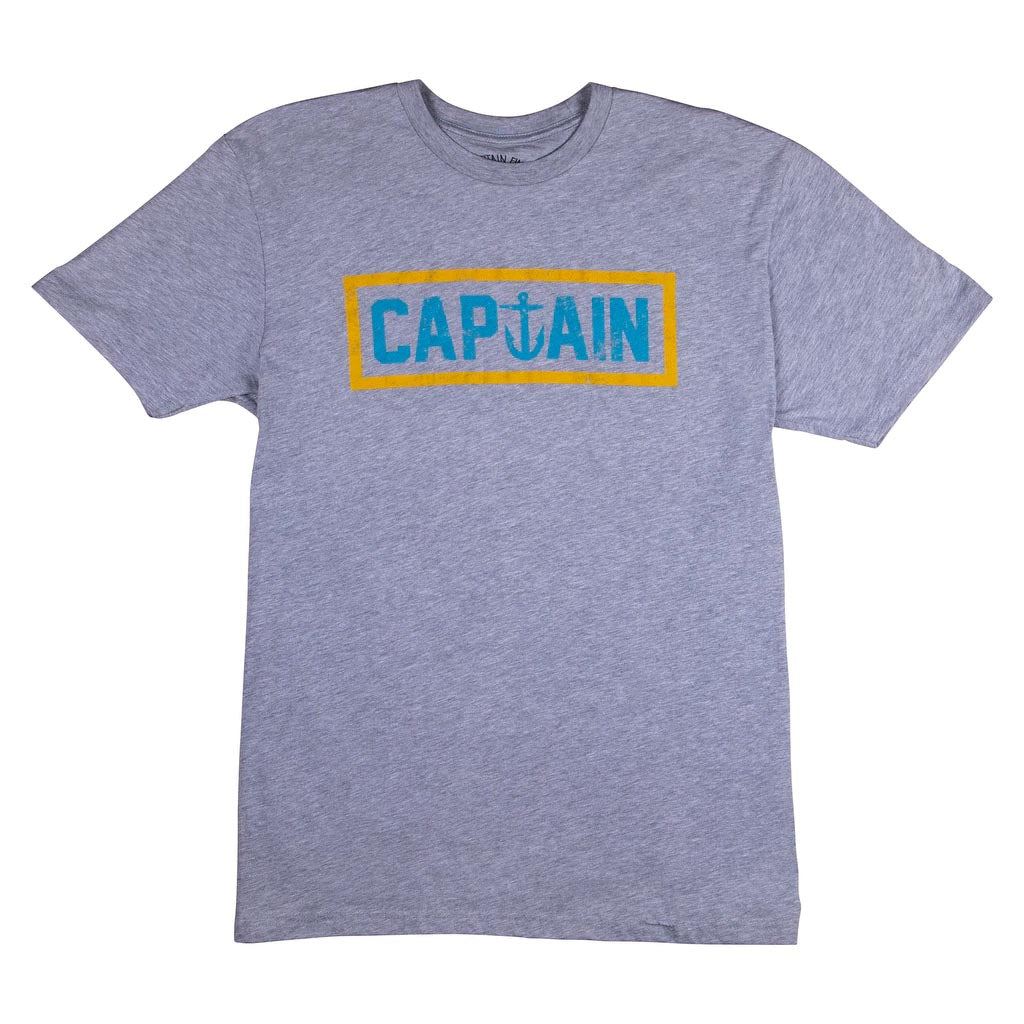 Captain Fin Co - Naval Captain Tee - Heather Grey - M