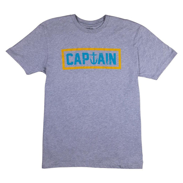 Captain Fin Co - Naval Captain Tee - Heather Grey - M