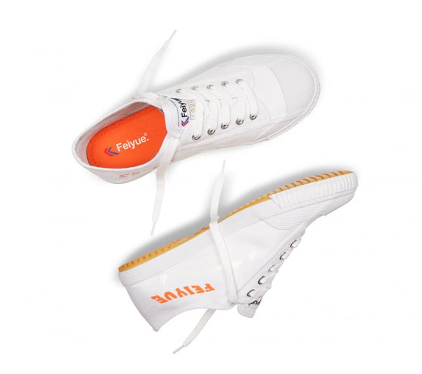 Feiyue Footwear Fe Lo 1920 Martial Arts/Gym/Lifing Shoes - White / Orange - Skatewarehouse.co.uk