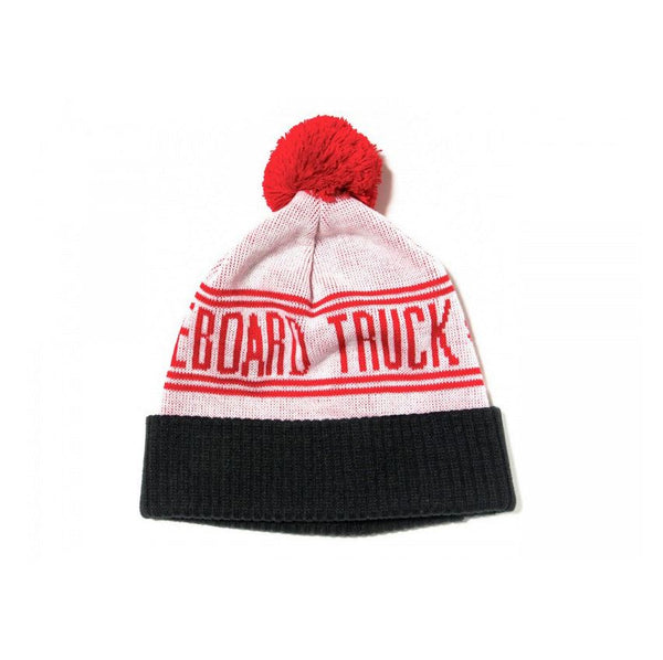 Royal Worker Pom Beanie Black/Red - Skatewarehouse.co.uk