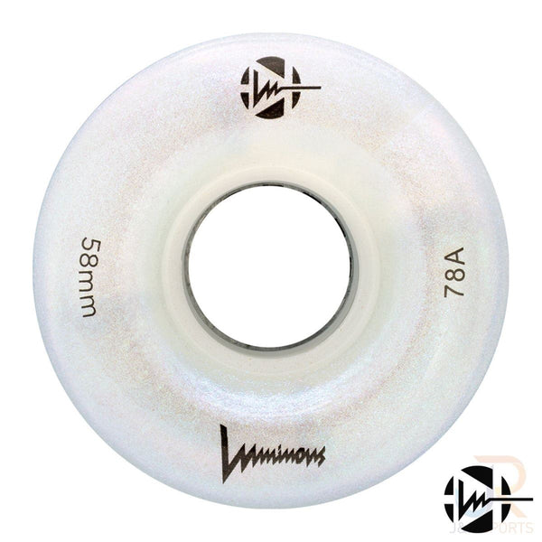 Luminous LED Quad Wheel - White Pearl - 58mm / 78a (Unit)