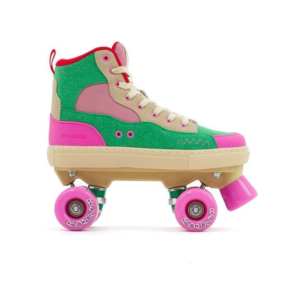 Rio Roller Beats Quad Skates - Pink / Green