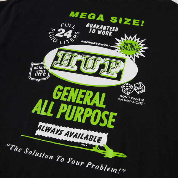 HUF All Purpose S / S Tee (Black) - M