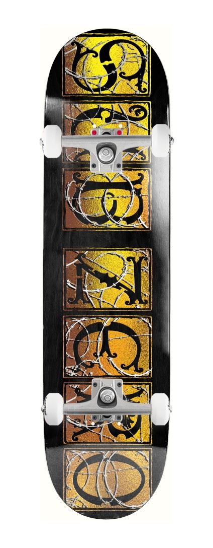 Sub-Zero Razor Wire EX7 Black x Venom Custom Complete Skateboard - 8.25