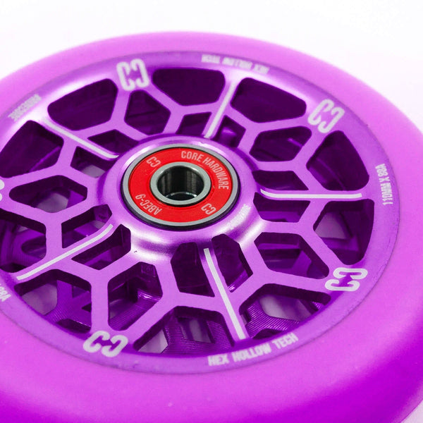 CORE Hex Hollow 110mm Stunt Scooter Wheel – Purple