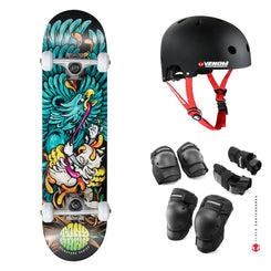 Tony Hawk SS 180 Rotten Multi Complete Skateboard Bundle - 7.375"
