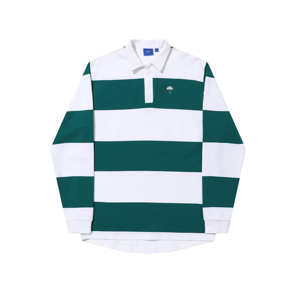 Helas Yard LS Polo (White / Green) - S
